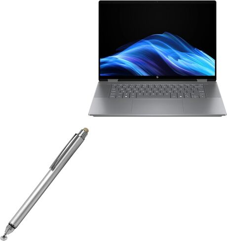 Boxwave Stylus Pen متوافق مع HP Omnibook X Flip 16 - Dualtip Capacitive Stylus ، Tip Tip Disc Tip Capacitive Pen - Metallic Silver in Kuwait