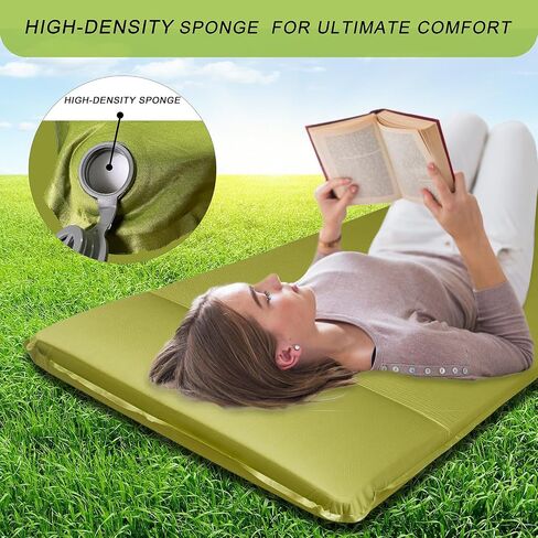 Camping Mat Self-Inflation Sleeping Mat 3.15‘’ Extra-Thick Memory Foam Cushion Rapid Inflation in Insulated Mattress 4-Season Outdoor Travel Car Tent in Saudi Arabia