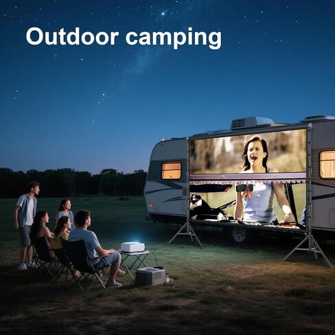 Outdoor Projector Screen and Stand,150-inch Indoor Portable Projection Screen,16:9 4K HD Wrinkle-Free Rear Front Movie Screen with Carry Bag for Backyard Movie Night RVing Home Theater in Saudi Arabia