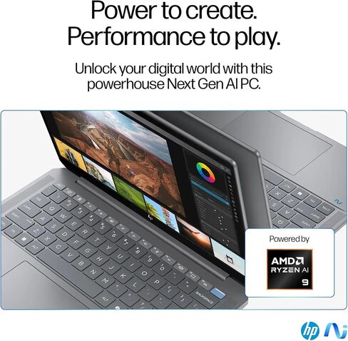 HP Omnibook Ultra Copilot+ PC Laptop 2024 14 "2.2K شاشة تعمل باللمس ، AMD Ryzen AI 9 365 APU ، AMD Radeon 800M Graphics ، 32GB LPDDR5 ، 1TB SSD ، Backlit KB ، FP ، WI-FI 7 ، 9MP IR AI Camera in Saudi Arabia