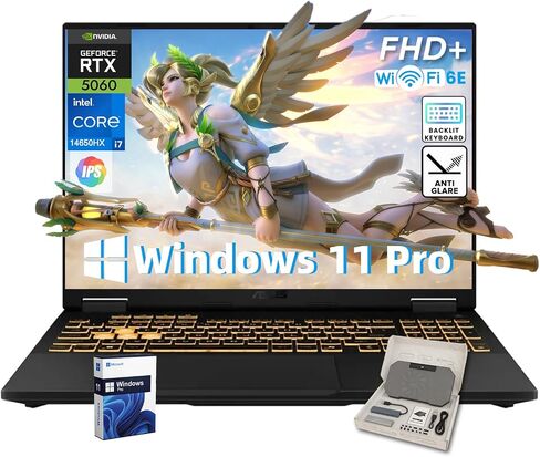 ASUS TUF F16 Gaming Laptop, Dedicated GeForce RTX 5060 GDDR7, 16’’ FHD+ Anti-Glare Display, Intel 16-Core i7 14650HX, Backlit KB, Facial Recognition, Win 11 Pro, Accessories, 64GB DDR5+1TB SSD in Saudi Arabia