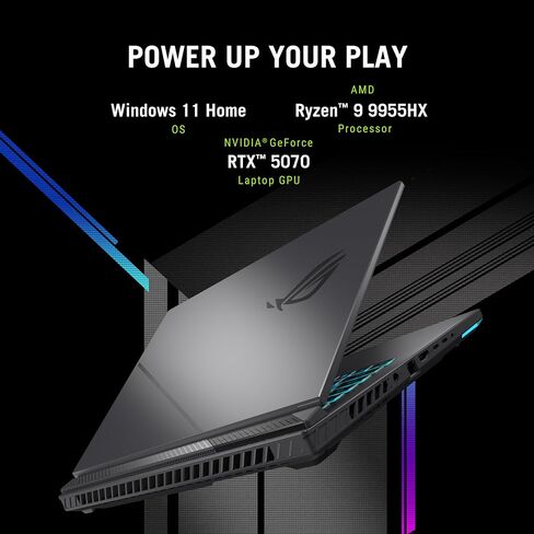 ASUS ROG Strix G16 (2025) Gaming Laptop, 16" ROG Nebula 16:10 2.5K 240Hz/3ms, NVIDIA® GeForce RTX™ 5070, AMD Ryzen™ 9 9955HX Processor, 32GB DDR5-5600, 1TB PCIe Gen 4 SSD, Wi-Fi 6E, Windows 11 Home in Saudi Arabia