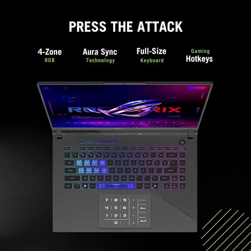 ASUS ROG Strix G16 (2025) Gaming Laptop, 16" ROG Nebula 16:10 2.5K 240Hz/3ms, NVIDIA® GeForce RTX™ 5070, AMD Ryzen™ 9 9955HX Processor, 32GB DDR5-5600, 1TB PCIe Gen 4 SSD, Wi-Fi 6E, Windows 11 Home in Saudi Arabia