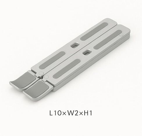 Laptop Stand, Portable Laptop Holder Computer Stand for Desk, Metal Foldable Laptop Riser with 6 Levels Height Adjustment, Compatible with MacBook, HP, Lenovo, Dell (Silver) in Saudi Arabia
