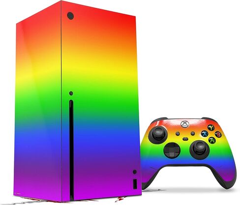 Wraptorskinz Skin Decal Vinyl Wrap متوافق مع وحدة التحكم في Series Xbox X ووحدة التحكم - سلس Fades Rainbow (وحدة التحكم في الألعاب غير مدرجة) in Kuwait
