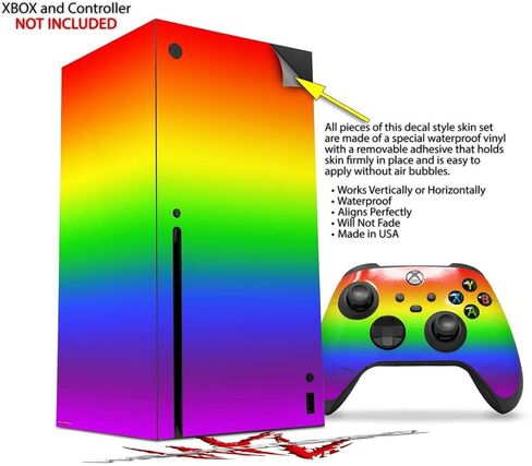 Wraptorskinz Skin Decal Vinyl Wrap متوافق مع وحدة التحكم في Series Xbox X ووحدة التحكم - سلس Fades Rainbow (وحدة التحكم في الألعاب غير مدرجة) in Kuwait