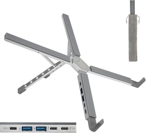 حامل كمبيوتر محمول قابل للطي USB ، حامل كمبيوتر محمول حامل كمبيوتر كمبيوتر ، حامل سطح مكتب قابل للطي قابل للطي قابل للطي قابل للطي قابل للطي قابل للطي متوافق مع MacBook ، iPad ، HP ، Dell ، Lenovo 10-15.6 "Silver in Kuwait