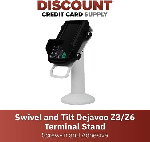 DCCCTANDS DEJAVOO Z3/Z6 TERFISTANDING SWIVER و TILT STAND (أسود) - يناسب dejavoo Z6 HW # v1.3 in Saudi Arabia