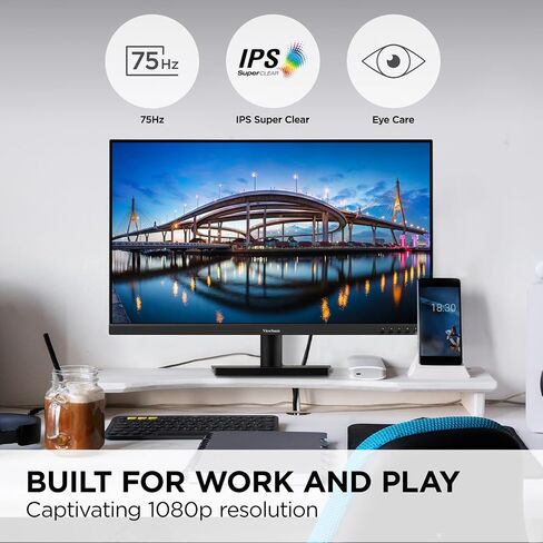 VaileSonic VA3209M 32 بوصة IPS شاشة كاملة 1080 بكسل مع إطار رفيع ، 75 هرتز ، العناية بالعيون ، HDMI ، VGA (متجدد) in Kuwait
