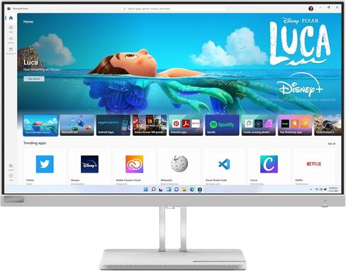Lenovo L27e-40 Monitor, 27" Display, Full HD Resolution, 300 nits Brightness, 100Hz Refresh Rate, AMD FreeSync, HDMI 1.4 and VGA Ports, Tilt-Adjustable Stand, Natural Low Blue Light, Cloud Grey in Saudi Arabia