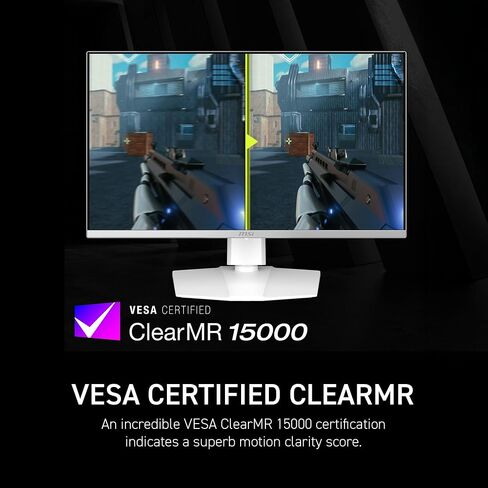 MSI MAG 272QPW QD-OLED X28 27-inch 2560 x 1440 (QHD) Gaming Monitor, 280Hz, Adaptive-Synch, HDR Ready, HDMI, VGA Port,VESA Mountable, Tilt, 4-Side Slim Bezel, 0.03ms, White in Saudi Arabia