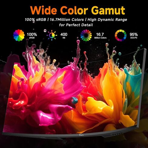 34inch UWQHD Monger Gaming Gaming Monitor ، 1500R 240Hz Ultrawide Monitor ، PIP/PBP ، 0.5ms freesync ، 125 ٪ SRGB ، 95 ٪ DCI-P3 ، شاشة مع مكبر الصوت ، HDMI2.1 ، DP1.4 ، VESA in Saudi Arabia