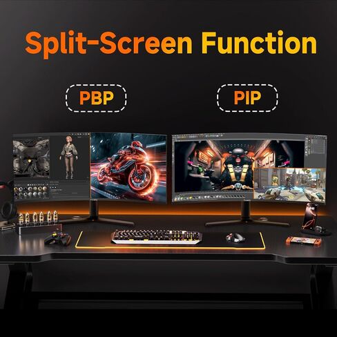 34inch UWQHD Monger Gaming Gaming Monitor ، 1500R 240Hz Ultrawide Monitor ، PIP/PBP ، 0.5ms freesync ، 125 ٪ SRGB ، 95 ٪ DCI-P3 ، شاشة مع مكبر الصوت ، HDMI2.1 ، DP1.4 ، VESA in Saudi Arabia