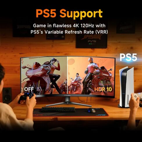 34inch UWQHD Monger Gaming Gaming Monitor ، 1500R 240Hz Ultrawide Monitor ، PIP/PBP ، 0.5ms freesync ، 125 ٪ SRGB ، 95 ٪ DCI-P3 ، شاشة مع مكبر الصوت ، HDMI2.1 ، DP1.4 ، VESA in Saudi Arabia