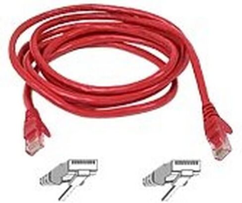 Belkin 7ft 10/100bt fastcat5 e utp patch rj45m/rj45m snagless red in Saudi Arabia