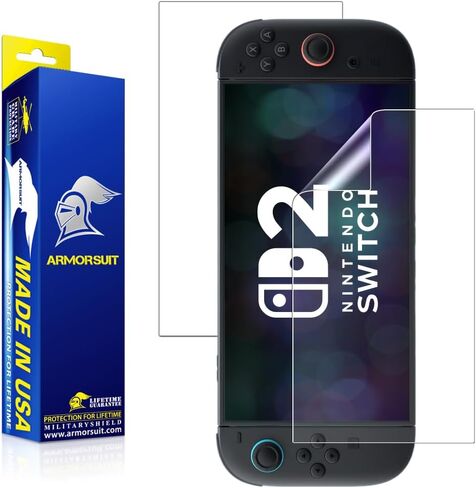 Armorsuit 2 Pack Paper-Feel Screen Protector for Nintendo Switch 2 (2025) inch Militaryshield Anti-Glare Matte Film-Made in USA in Saudi Arabia