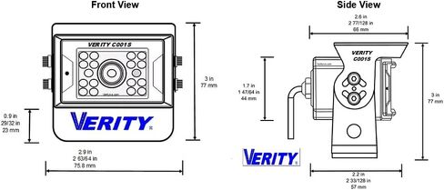 جسم الشاحنة العالمي - Verity - OEM Morgan Camera - SM07SA1 7 "نظام مراقبة + صوت - يناسب جميع أجسام شاحنات الشاحنات - المقطورات - المعسكر - العليا Wabash Kidron US Body in Kuwait