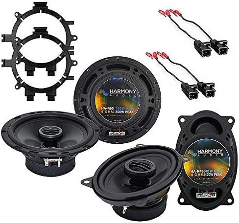 Harmony Audio HA-R5 Compatible with GMC Sierra 1999-2006 Car Stereo Rhythm Series 5.25" Replacement 225W Speakers, HA-R46 4x6 120W Speakers and HA-724568 Speaker Harness in Saudi Arabia
