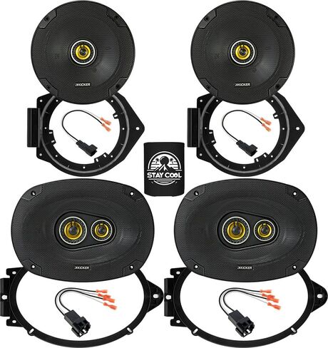 مكبرات الصوت Kicker 6.75 و 6 × 9 بوصة لشيفروليه كامارو (W/O Boston Acoustics) 2010-2015 ترقية الأزواج من سلسلة CS مع محولات وتسخير ، الباب الأمامي للسيارة ومكبر الصوت الخلفي CSC674 & CSC6934 in Saudi Arabia