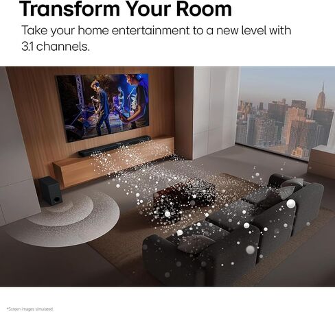 LG S60T 3.1 Ch. Soundbar مع مضخم الصوت اللاسلكي ، Dolby Audio ، TV Synergy ، Wow Interface ، AI Sound Pro (2024 New Model) (متجدد) in Kuwait