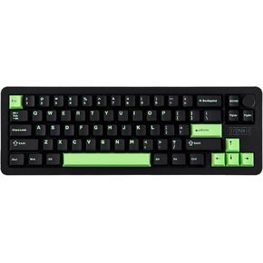EPOMAKER Galaxy68 QMK/VIA Wireless Mechanical Keyboard, Anodized Aluminum, TOP/Gasket, 6000mAh, RGB Side/Backlight, 65% Gaming Keyboard with Hot-Swap Creamy Switch (White, Wisteria Linear Switch) in Kuwait