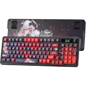 Redragon K719 PRO Wireless Gasket Gaming Keyboard w/Hype Screen & Knob, 95 Keys Mechanical Keyboard, Easy-Control 1.14’’ TFT Info Display, 5-Layer Noise Dampening, Street Graffiti Dye-Sub PBT Keycaps in Kuwait