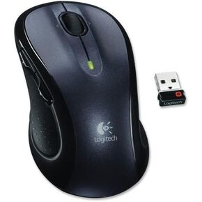 Logitech M510 Wireless Optical Mouse - Laser - Wireless - Radio Frequency - 2.40 GHz - Gray, Black - 1 Pack - USB - 1000 dpi - Scroll Wheel - 7 Button(s) - Symmetrical - RoHS, WEEE, TAA Compliance in Kuwait
