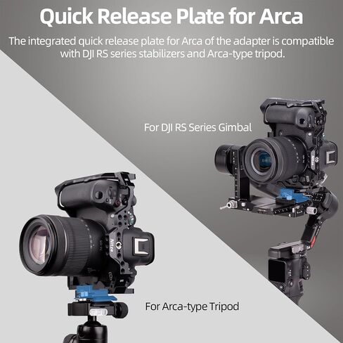Nitze NATO Clamp to Arca-Type Quick Release Plate, for DJI RS 4 Pro/RS 4/ RS 3 Pro/RS 3/ RSC 2/ RS 2 Stabilizer and Arca-Type Tripod, Support Camera Cage Vertical Shooting - N28-S3 in Saudi Arabia