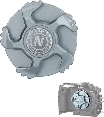 Nitze RF Mount Body Cap Cap Aluminium Camery Came مع تخزين Airtag ، متوافق مع Canon EOS C80 ، C70 ، C400 ، R50 ، R50 V ، R5 Mark II ، R6 Mark II ، R7 ، R10 و RF Mount Cameras - N81 -CB1 in Saudi Arabia