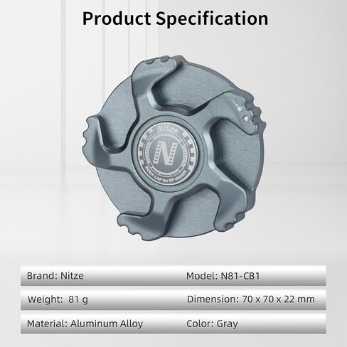 Nitze RF Mount Body Cap Cap Aluminium Camery Came مع تخزين Airtag ، متوافق مع Canon EOS C80 ، C70 ، C400 ، R50 ، R50 V ، R5 Mark II ، R6 Mark II ، R7 ، R10 و RF Mount Cameras - N81 -CB1 in Saudi Arabia