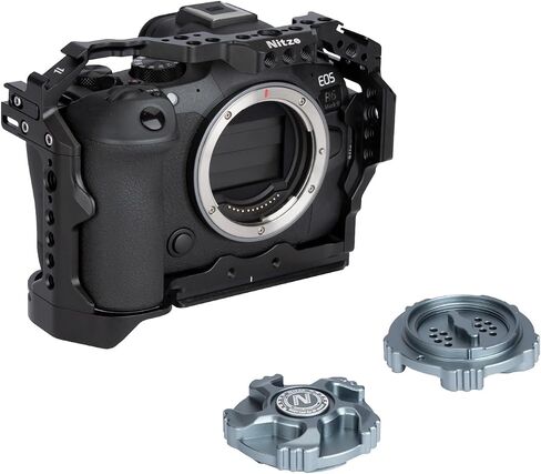Nitze RF Mount Body Cap Cap Aluminium Camery Came مع تخزين Airtag ، متوافق مع Canon EOS C80 ، C70 ، C400 ، R50 ، R50 V ، R5 Mark II ، R6 Mark II ، R7 ، R10 و RF Mount Cameras - N81 -CB1 in Saudi Arabia