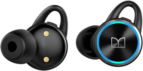 Monster Clarity 101 Airlinks اللاسلكي سماعات الأذن ، وسماعات Bluetooth 5.0 داخل الأذن مع علبة الشحن ، وسماعات الأذن العميقة ، و IPX5 مقاوم للماء ، وميكروفون مدمج ، ومكالمة واضحة ، وملاءمة للأمان للرياضة in Kuwait