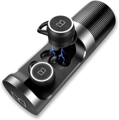 Monster Clarity 101 Airlinks اللاسلكي سماعات الأذن ، وسماعات Bluetooth 5.0 داخل الأذن مع علبة الشحن ، وسماعات الأذن العميقة ، و IPX5 مقاوم للماء ، وميكروفون مدمج ، ومكالمة واضحة ، وملاءمة للأمان للرياضة in Kuwait