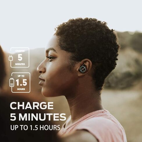 Monster Clarity 101 Airlinks اللاسلكي سماعات الأذن ، وسماعات Bluetooth 5.0 داخل الأذن مع علبة الشحن ، وسماعات الأذن العميقة ، و IPX5 مقاوم للماء ، وميكروفون مدمج ، ومكالمة واضحة ، وملاءمة للأمان للرياضة in Kuwait
