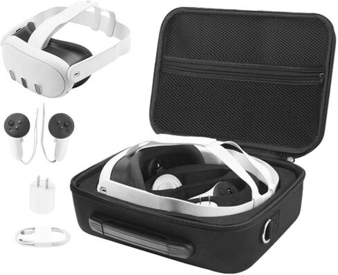قضية الحمل الثابت المتوافقة مع Meta Quest 3/Quest 2 ، VR Gaming Headset ووحدات التحكم التي تعمل باللمس ، حقيبة سفر مع غطاء العدسة لـ Oculus Quest 3/2. (لـ Meta Quest 3) in Saudi Arabia