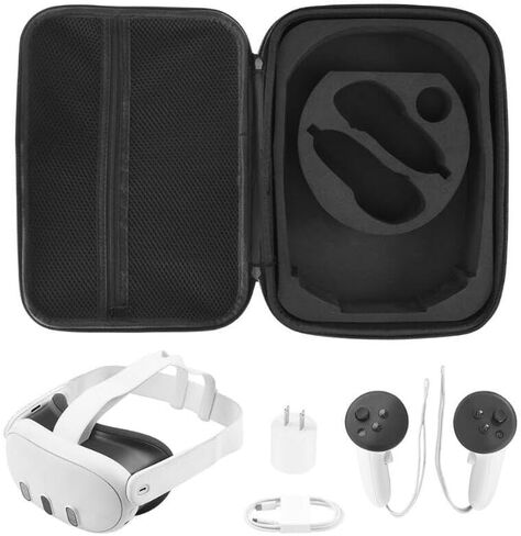 قضية الحمل الثابت المتوافقة مع Meta Quest 3/Quest 2 ، VR Gaming Headset ووحدات التحكم التي تعمل باللمس ، حقيبة سفر مع غطاء العدسة لـ Oculus Quest 3/2. (لـ Meta Quest 3) in Saudi Arabia