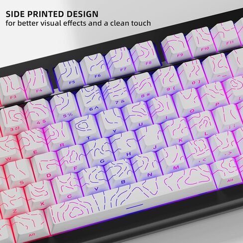 135 Key Lradient Tea Green Topographic PBT keycaps مجموعة جانبية طباعة Doubleshot Shine من خلال keycap profile profile minimalist style 60 ٪ 75 ٪ 80 ٪ in Kuwait