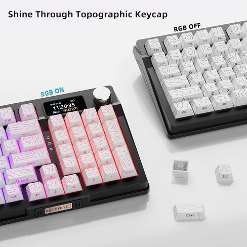 135 Key Lradient Tea Green Topographic PBT keycaps مجموعة جانبية طباعة Doubleshot Shine من خلال keycap profile profile minimalist style 60 ٪ 75 ٪ 80 ٪ in Kuwait