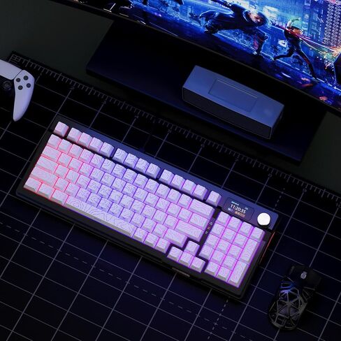 135 Key Lradient Tea Green Topographic PBT keycaps مجموعة جانبية طباعة Doubleshot Shine من خلال keycap profile profile minimalist style 60 ٪ 75 ٪ 80 ٪ in Kuwait