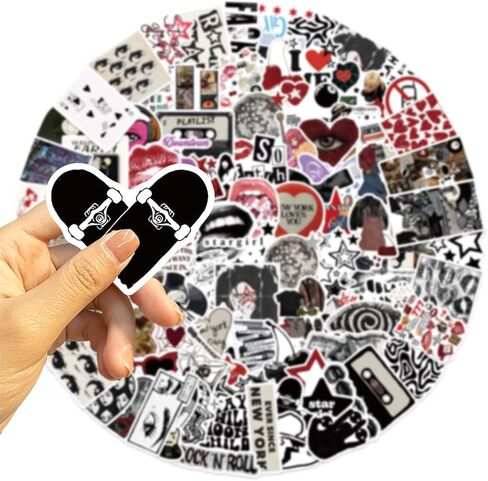 100pcs ملصقات الفتيات الجمالية في وسط المدينة حزمة بارد عصري Y2K ملصق لزجاجة ماء مضحكة شارات مقاومة للماء للمراهقين البالغين ملصقات الفينيل لمستلزمات التزلج على الكمبيوتر المحمول (وسط المدينة) in Kuwait