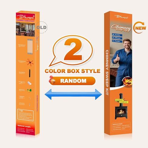 بلوسي مجموعة كنس مدخنة بطول 16 قدم، نظام قفل بزر كروم، مجموعة تنظيف المدخنة، تمتد حتى 16 قدم، ادوات تنظيف المدخنة، نظام تنظيف المدخنة مع فرشاة مدخنة، 5 قضبان مدخنة مرنة in Kuwait