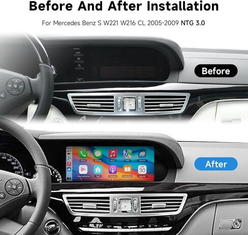 10.25 inch Android Car Touch Screen Car Radio Multimedia Player GPS Navigation for Mercedes Benz S W221 W216 CL from 2010 to 2013 S Class Head Unit NTG 3.5 in Saudi Arabia