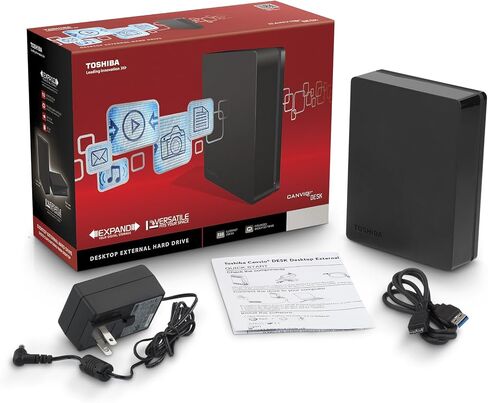 Toshiba 3TB Canvio Desktop Sentop Drive الخارجي (أسود) in Saudi Arabia
