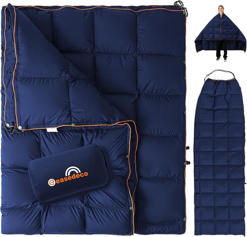 Down Camping Blanket - Olive, 1lb 1oz / 77''*52'' Lightweight Packable Warm Puffy Travel Quilt with Footbox, Waterproof Outdoor Blankets for Hiking, Travel, Hammock & Stadium Down Quilt in Saudi Arabia