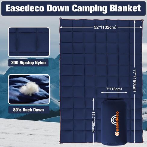 Down Camping Blanket - Olive, 1lb 1oz / 77''*52'' Lightweight Packable Warm Puffy Travel Quilt with Footbox, Waterproof Outdoor Blankets for Hiking, Travel, Hammock & Stadium Down Quilt in Saudi Arabia