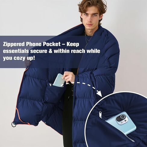 Down Camping Blanket - Olive, 1lb 1oz / 77''*52'' Lightweight Packable Warm Puffy Travel Quilt with Footbox, Waterproof Outdoor Blankets for Hiking, Travel, Hammock & Stadium Down Quilt in Saudi Arabia