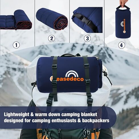 Down Camping Blanket - Olive, 1lb 1oz / 77''*52'' Lightweight Packable Warm Puffy Travel Quilt with Footbox, Waterproof Outdoor Blankets for Hiking, Travel, Hammock & Stadium Down Quilt in Saudi Arabia