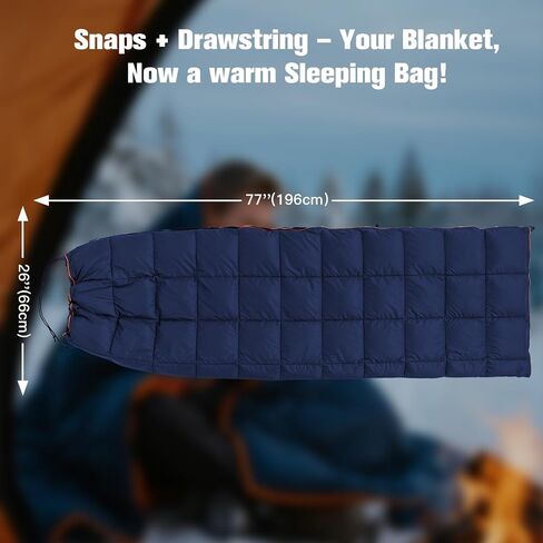Down Camping Blanket - Olive, 1lb 1oz / 77''*52'' Lightweight Packable Warm Puffy Travel Quilt with Footbox, Waterproof Outdoor Blankets for Hiking, Travel, Hammock & Stadium Down Quilt in Saudi Arabia