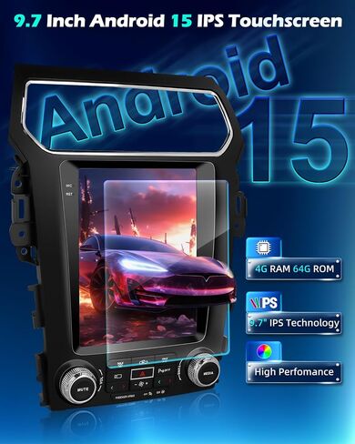 4G+64G Android Car Stereo for Ford Explorer 2011-2019 ، 9.7 بوصة راديو شاشة تعمل باللمس مع Carplay/Android Auto/5GHZ WiFi/32EQ DSP/GPS/Mirror Link/SWC ، AHD Camera Camera in Saudi Arabia