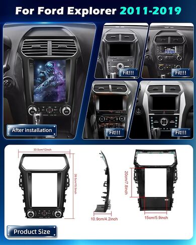 4G+64G Android Car Stereo for Ford Explorer 2011-2019 ، 9.7 بوصة راديو شاشة تعمل باللمس مع Carplay/Android Auto/5GHZ WiFi/32EQ DSP/GPS/Mirror Link/SWC ، AHD Camera Camera in Saudi Arabia